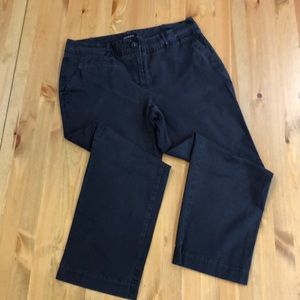 Lands End Navy Twill Capri Pants